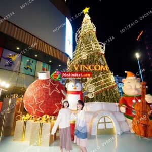 cây thông noel bằng dây kim tuyến